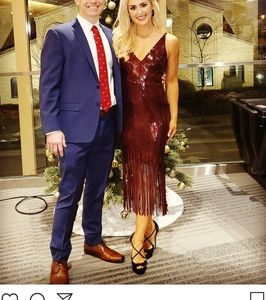 dress the population frankie sequin dress